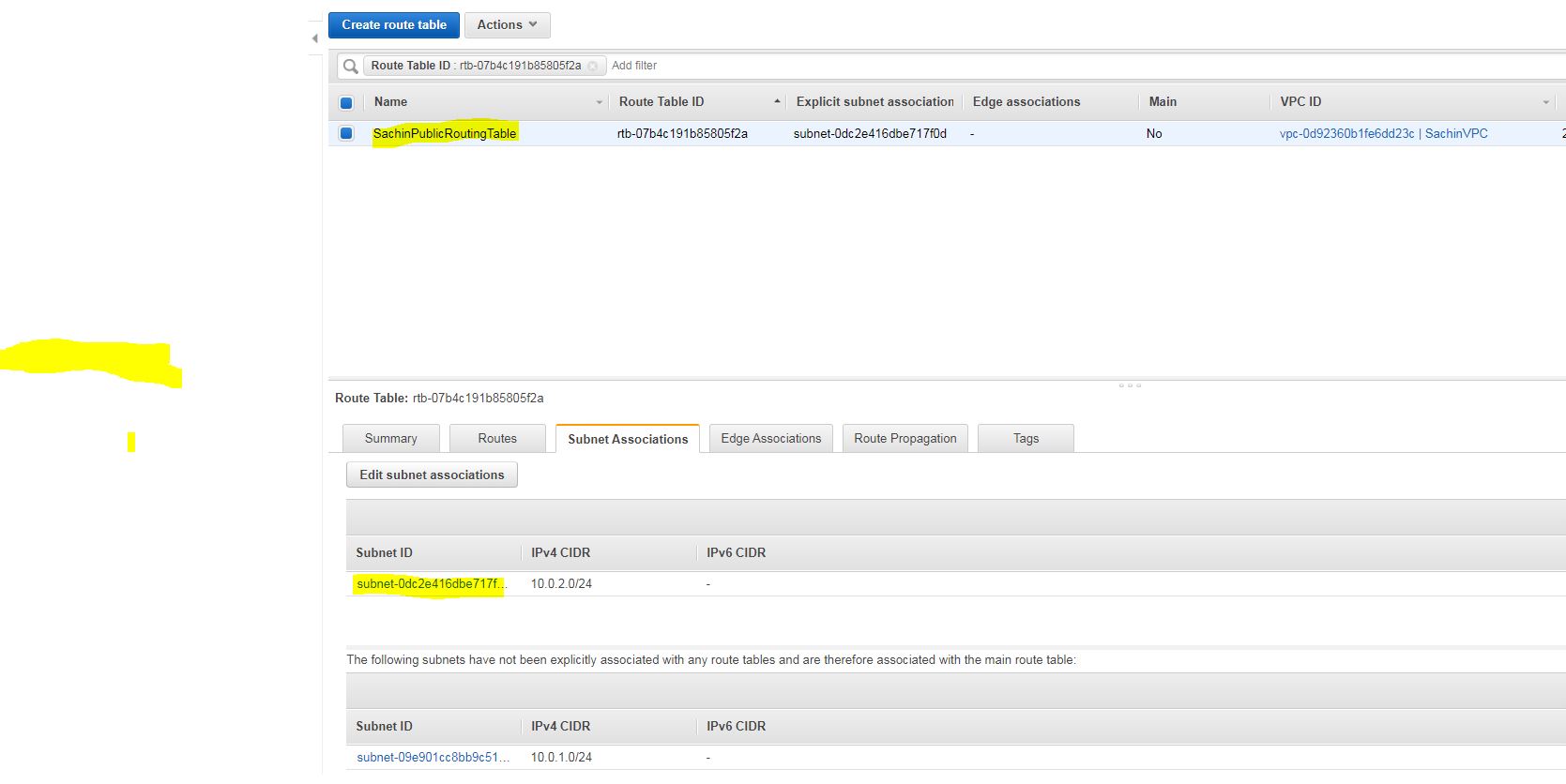 Routing Table entries &amp; association